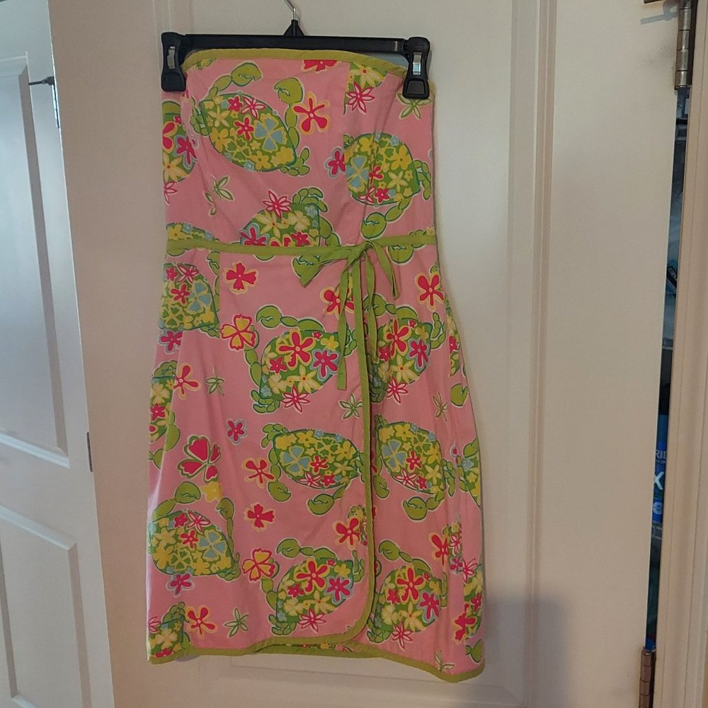 Lilly Pulitzer Strapless Corset Crab Dress